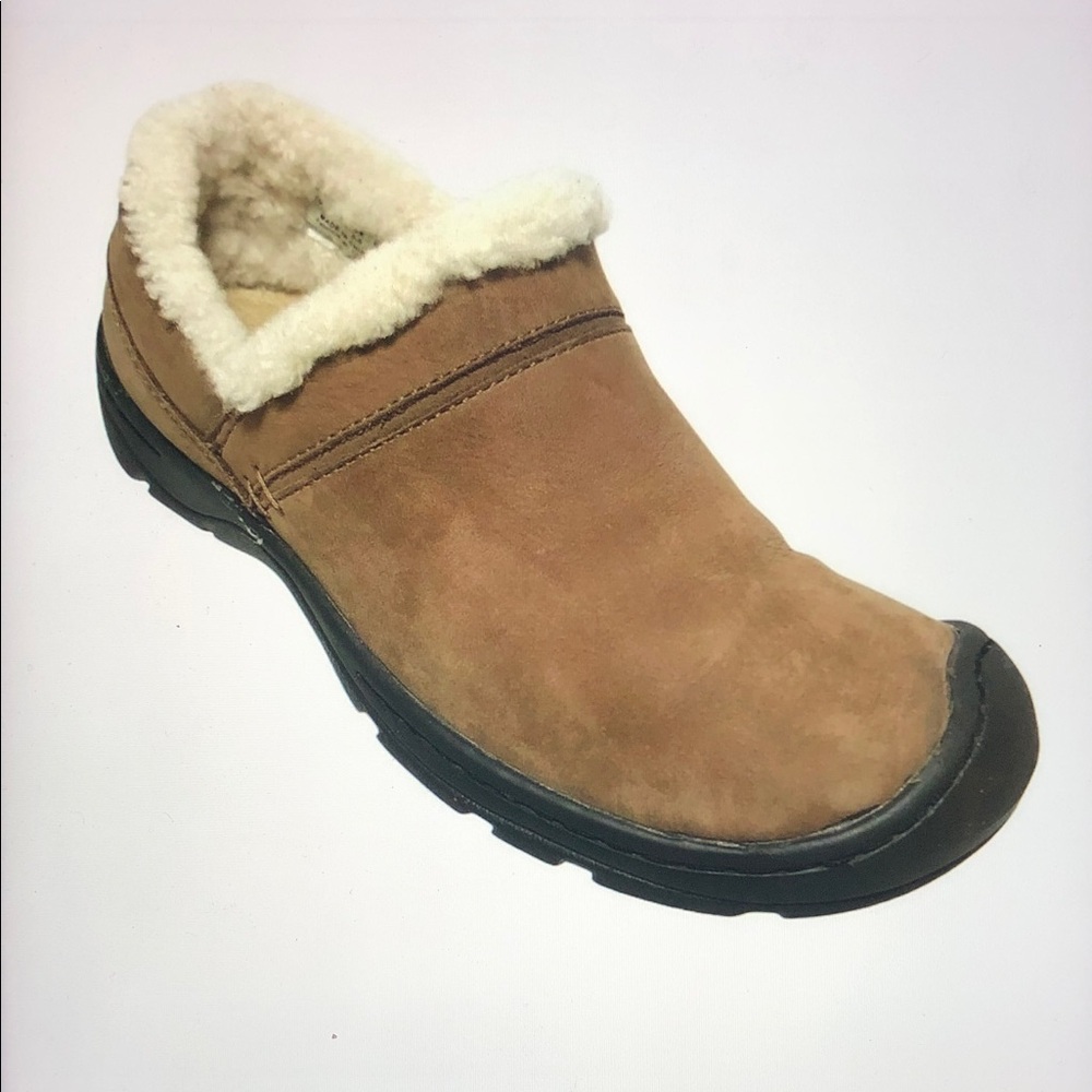 KEEN Crested Butte Brown  Clogs w. Shearling Trim Women’s EU 38.5 US 8